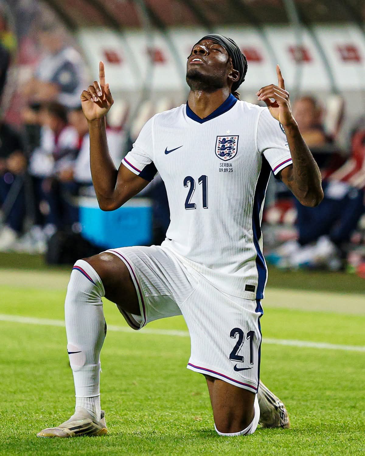 Madueke Strikes: Arsenal Star Nets First International Goal in England's 5-0 Victory Over Serbia
